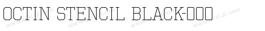 Octin Stencil Black字体转换